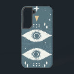 先見の明のある目のパターン電話ケース SAMSUNG GALAXY S22ケース<br><div class="desc">対称パターンの様式化された目は、保護と深い知覚を示唆し、はっきりした、スピリチュアル、および声明を作成モダンする。</div>