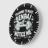 先輩に気づかせるためのトレーニングおもしろいアニメジム ラージ壁時計 (傾斜)