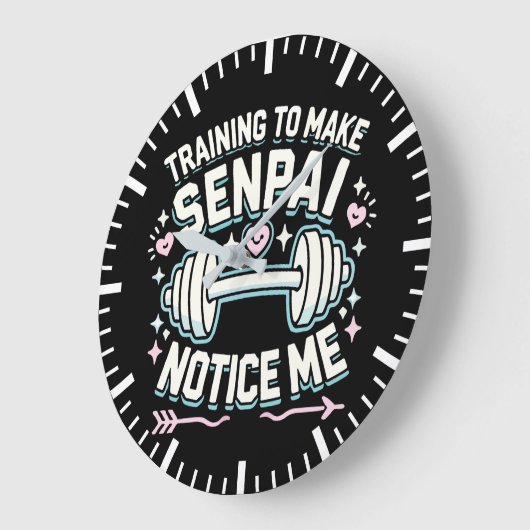 先輩に気づかせるためのトレーニングおもしろいアニメジム ラージ壁時計 (傾斜)