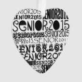 先輩の2015年ハート-バックミラーのオーナメントの オーナメント (正面)