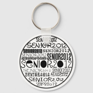 先輩2012円形のKeychain (黒) キーホルダー