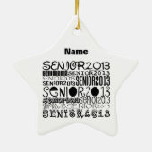 先輩2013年の- (個人化して下さい) -バックミラーOrna セラミックオーナメント (裏面)