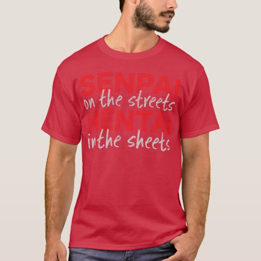 先輩 日本語 ヘンタイ アニメ 友達 Tシャツ (正面)