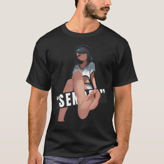 先輩・早瀬・なぎさとる Waifu Tシャツ (正面)