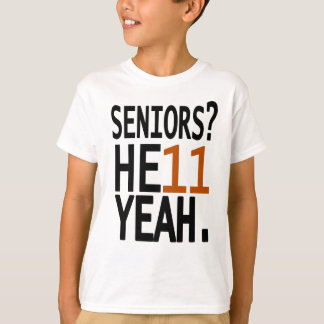 先輩？HE11うん（オレンジ） Tシャツ