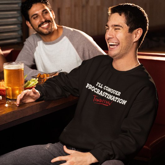 先送りおもしろいスローガン スウェットシャツ