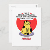 先送りテーマキャットズミーム ポストカード (正面/裏面)