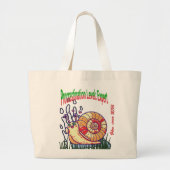 先送りレベル：専門家 – おもしろい Eutiful To ラージトートバッグ (正面)