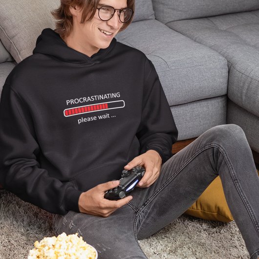 先送り怠惰な日のためにフード付きスウェットシャツを待つ パーカ