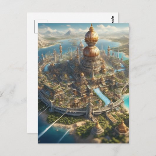 先進タイプ1文明空中視傾斜 ポストカード (正面/裏面)