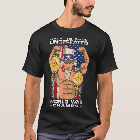 先頭へ戻る無敗の世界大戦のチャンプス叔父サム Tシャツ (正面)