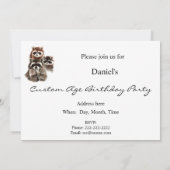 先頭へ戻る自然アライグマ動物誕生日招待状 招待状 (裏面)