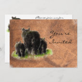 先頭へ戻る自然ブラックベアーズアニマル誕生日招待状 招待状 (正面/裏面)