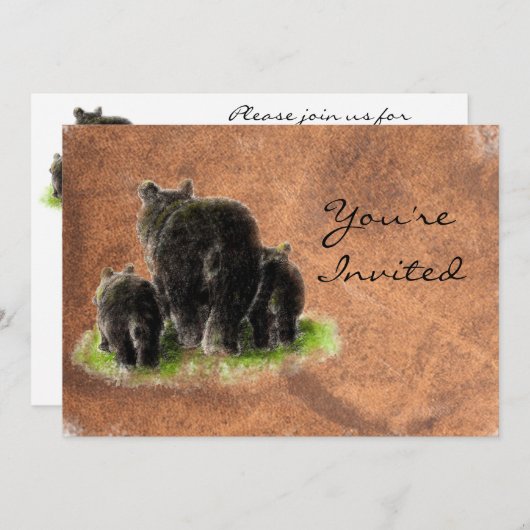先頭へ戻る自然ブラックベアーズアニマル誕生日招待状 招待状 (正面/裏面)