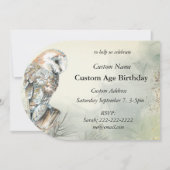 先頭へ戻る自然、バーンドクロウ、鳥、誕生日パーティー 招待状 (裏面)