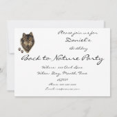 先頭へ戻る自然、狼、動物誕生日招待状 招待状 (裏面)