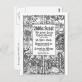 先頭ページ古いルター聖書 ポストカード (正面/裏面)