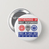 先駆け初動応援団の兄弟 缶バッジ (正面&裏面)