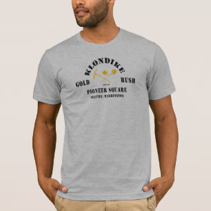 先駆的正方形のゴールドラッシュ Tシャツ