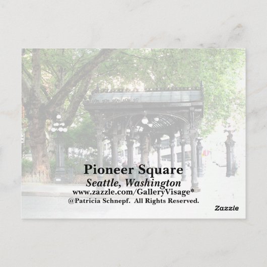 先駆的正方形 ポストカード (裏面)