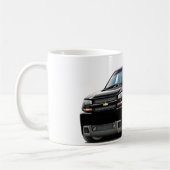 先駆者の黒いトラック コーヒーマグカップ (左)