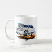 先駆者SSの白のトラック コーヒーマグカップ (左)