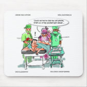 先験医が携帯電話をおもしろい失う マウスパッド (正面)