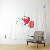 光おもしろいのタペストリーを消した猫 タペストリー (インサイチュ(横))