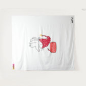 光おもしろいのタペストリーを消した猫 タペストリー (正面(横))