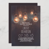 光お洒落球ロマンチックブライダルシャワー 招待状 (正面/裏面)