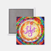 光かわいらしフローラハートモダン検査 マグネット (正面/裏面)