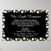 光が残る 名言 花の追悼式 ポスター (正面)