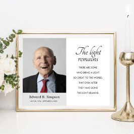 光が残る 追悼詩 写真付き ポスター