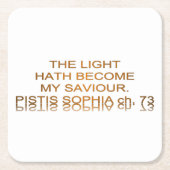 光が私の救い主になる スクエアペーパーコースター (正面)