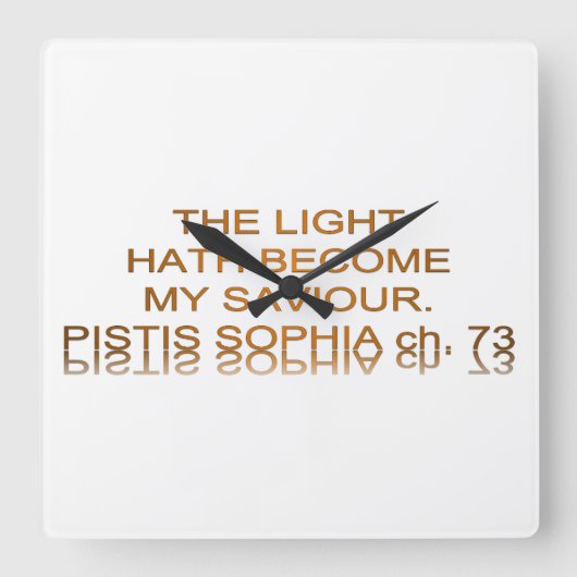 光が私の救い主になる スクエア壁時計 (正面)