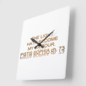 光が私の救い主になる スクエア壁時計 (傾斜)