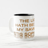 光が私の救い主になる ツートーンマグカップ (正面左)