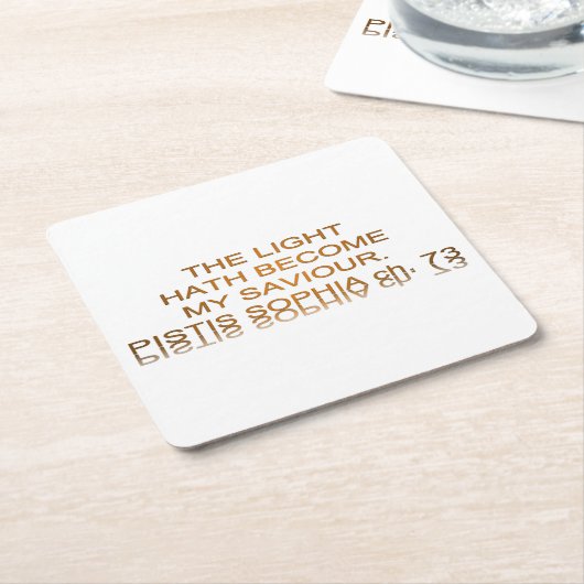 光が私の救世主となった スクエアペーパーコースター (アングル)