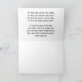 光が聖書的な引用文で雲を照らす カード (内部)