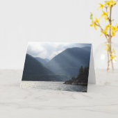 光が聖書的な引用文で雲を照らす カード (黄色い花)