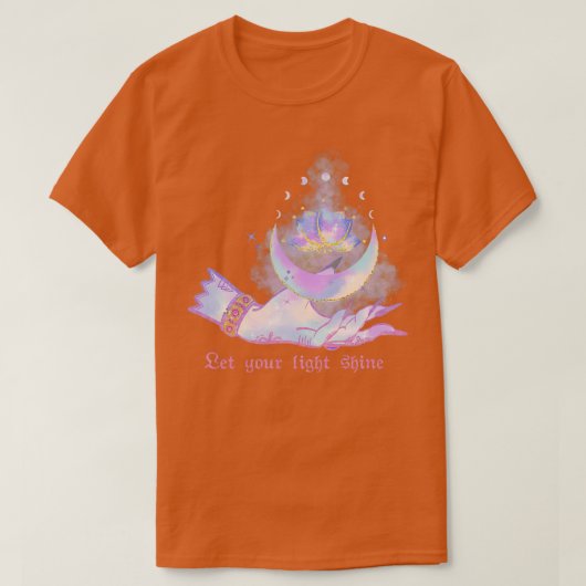 光が輝く天体のシール Tシャツ (デザイン正面)