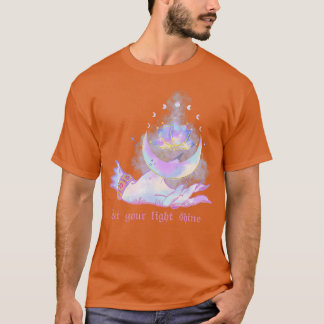 光が輝く天体のシール Tシャツ