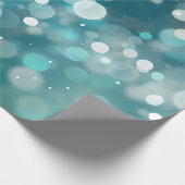 光きらめくぼやけティール(緑がかった色) ラッピングペーパー (角)