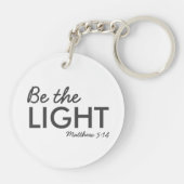 光である | Matthew 5:14 Bible Verse Christian キーホルダー (裏面)