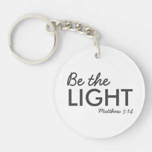 光である Matthew 5:14 Bible Verse Christian キーホルダー