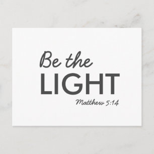 光である Matthew 5:14 Bible Verse Christian ポストカード
