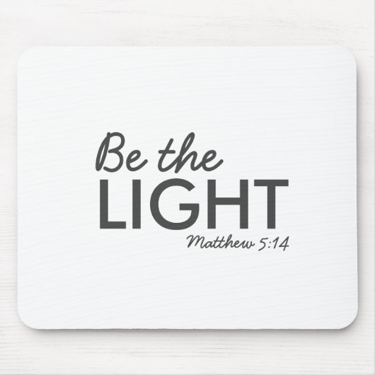 光である | Matthew 5:14 Bible Verse Christian マウスパッド (正面)