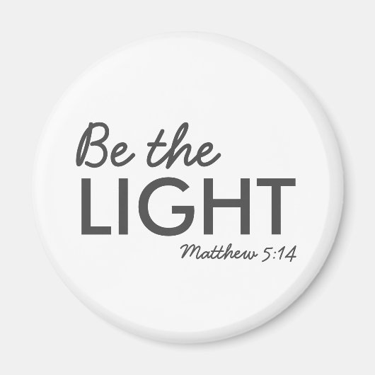 光である | Matthew 5:14 Bible Verse Christian マグネット (正面)
