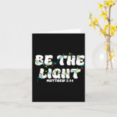 光となりなさい マタイ 5_14 クリスチャン メリークリスマス カード (黄色い花)