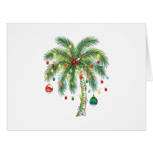 光とオルナムを持つ熱帯クリスマスパームツリー (正面横)